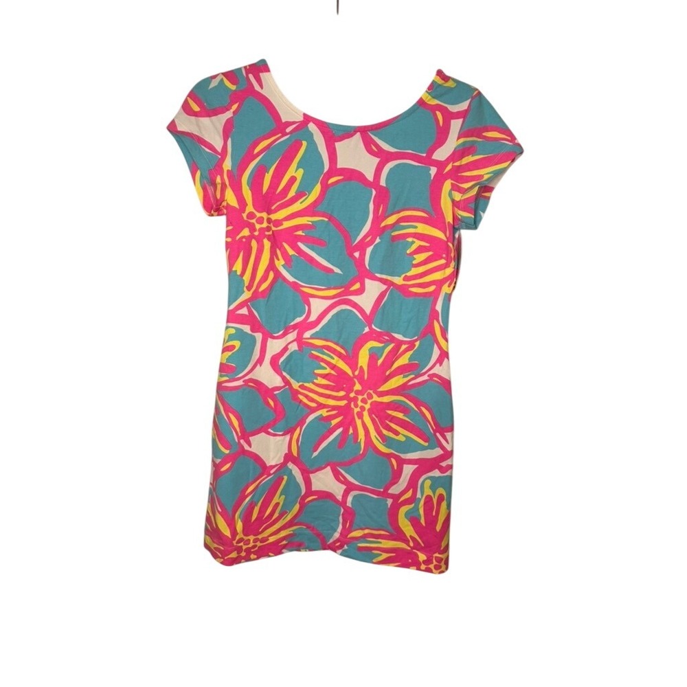 Mahi Gold Floral Print Dress, Pink Yellow Blue, Beach Resort Wear, XS NWT